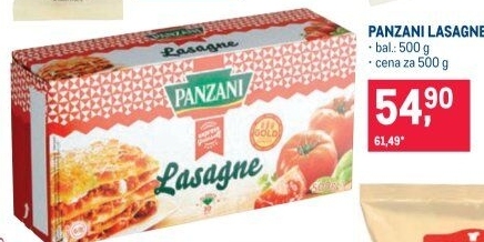 Těstoviny Lasagne Panzani