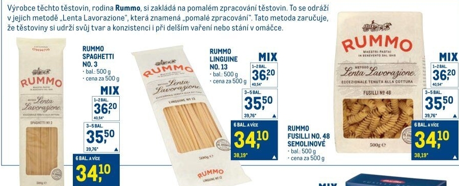 Těstoviny Rummo