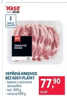 Vepřová krkovice bez kosti MASO made by Makro