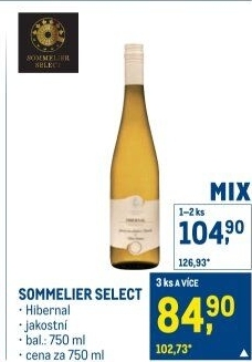 Víno Hibernal Sommelier Select