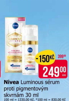 Sérum proti pigmentovým skvrnám Cellular Luminous Nivea