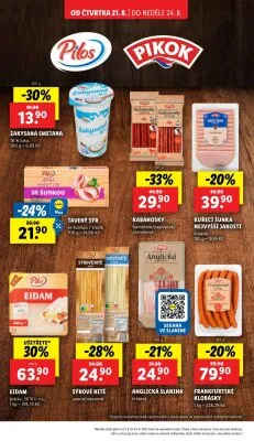 akční leták Lidl 21.8.2025-24.8.2025