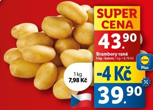 Brambory konzumní rané