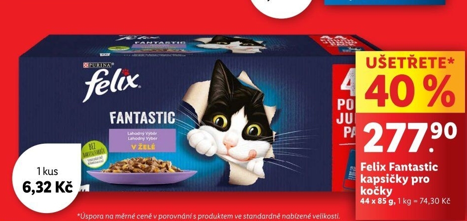 Kapsičky pro kočky Fantastic Felix Purina