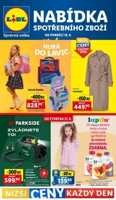 akční leták Lidl 18.8.2025-24.8.2025