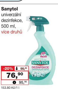 Dezinfekční univerzální čistič ve spreji Sanytol