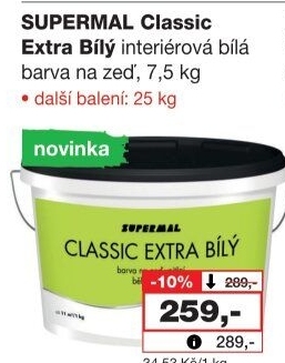 Interiérová barva Classic Extra Supermal