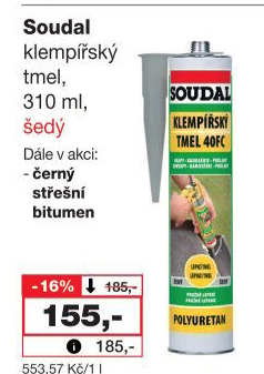 Klempířský tmel Soudal