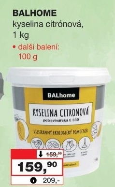 Kyselina citronová BALhome