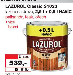 Lazura na dřevo Classic Lazurol