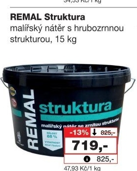 Malířský nátěr Struktura Remal