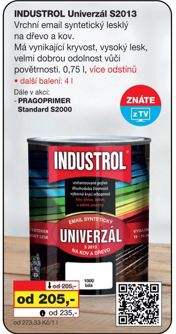 Nátěr na kov a dřevo Univerzál lesk Industrol