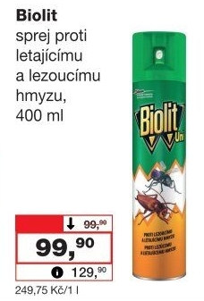 Přípravek proti létajícímu a lezoucímu hmyzu sprej Biolit