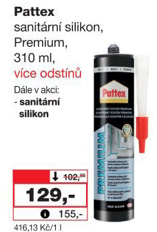 Sanitární silikon Premium Pattex