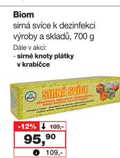 Sirná svíce Biom