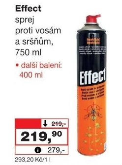Sprej proti vosám a sršňům Effect