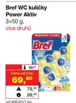 WC blok tuhý Power Aktiv Bref