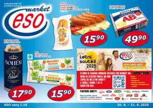 akční leták ESO MARKET 20.8.2025-31.8.2025