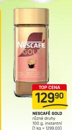 Instantní kávy Nescafé Gold