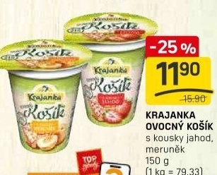 Jogurt ochucený Ovocný košík Krajanka
