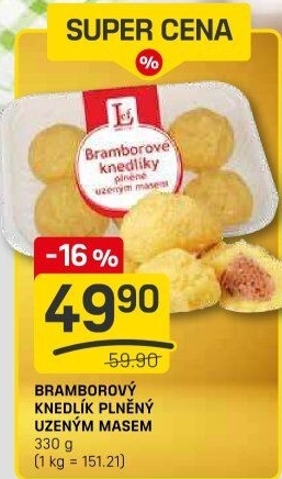 Knedlíky bramborové s uzeným masem Lef
