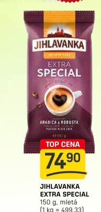 Mletá káva extra speciál Jihlavanka