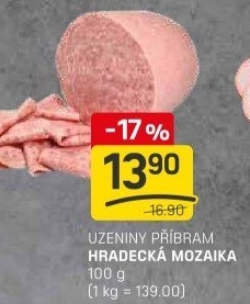 Salám Hradecká mozaika Příbramská uzenina