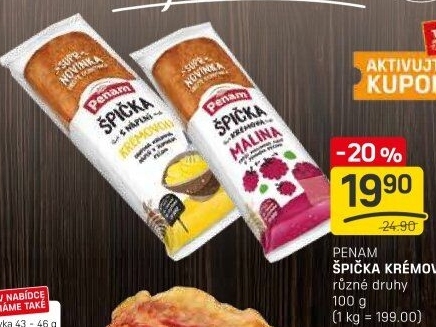 Špička plundrová krémová Penam