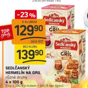 Sýr Hermelín na gril Sedlčanský