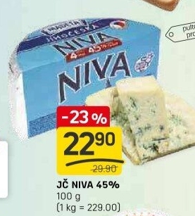 Sýr Niva Jihočeská 45% Madeta