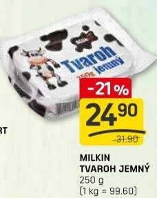 Tvaroh jemný Milkin