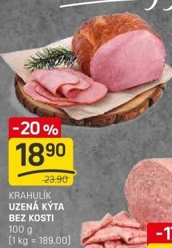 Uzená kýta bez kosti Krahulík