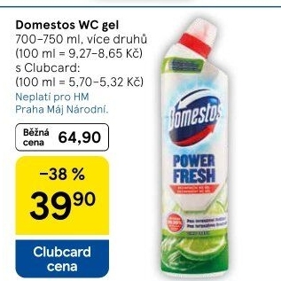 Čistič WC gelový Domestos