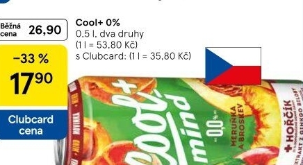 Nealkoholické pivo ochucené Staropramen Cool+