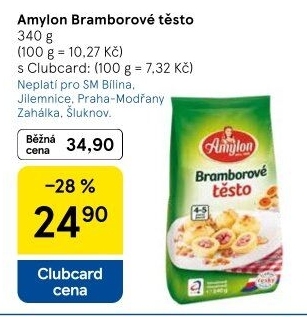 Bramborové těsto v prášku Amylon