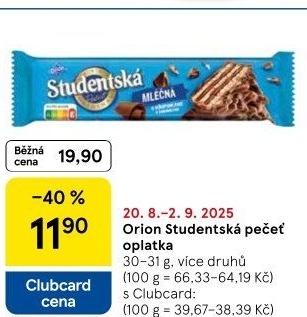 Oplatka Studentská pečeť Orion