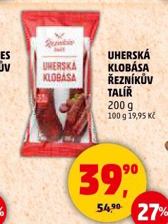 Uherská klobása Řezníkův talíř