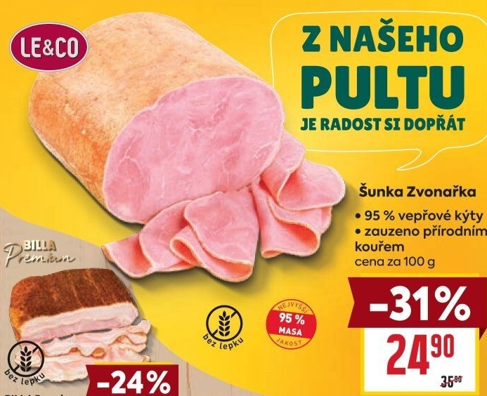 Šunka Zvonařka nejvyšší jakosti LE&amp