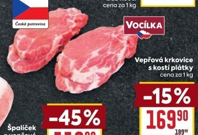 Vepřová krkovice s kostí Vocílka