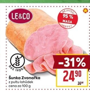 Šunka Zvonařka nejvyšší jakosti LE&amp