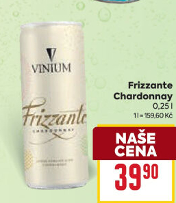 Frizzante Chardonnay Vinium Velké Pavlovice