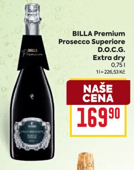 Prosecco Extra Dry Superiore DOCG Billa Premium