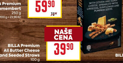 Tyčinky sýrové Premium Billa