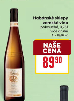 Vína Habánské sklepy - zemské