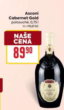Víno Cabernet Gold Asconi