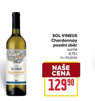 Víno Chardonnay Sol Vineus - pozdní sběr