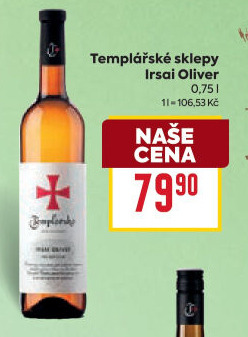 Víno Irsai Oliver Templářské sklepy Čejkovice