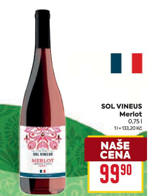 Víno Merlot Sol Vineus