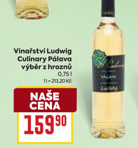 Víno Pálava Culinary Collection Vinařství Ludwig - výběr z hroznů