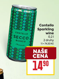 Víno perlivé Secco Contello